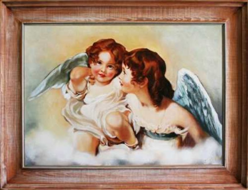 Bild Gemälde Bild Kinder Engel G10000
