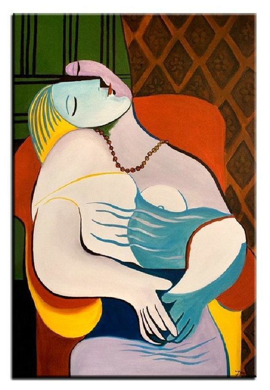 Pablo Picasso "Schlafen" Ölbilder Gemälde Leinwand Ölbild Bild Bilder