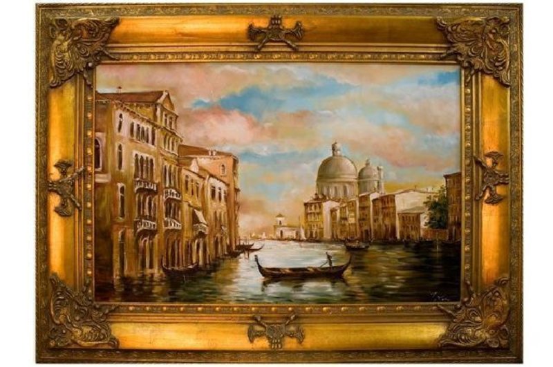 Ölbild Bilder Gemälde Ölgemälde Ölbilder Handarbeit "Venedig" Mit
