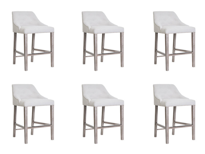 6x Bar Hocker Barhocker Tresen Stuhl Set Stühle Polste Chesterfield Design