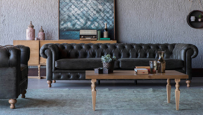 XXL Big Sofa Couch Chesterfield 245cm Polster Sofas 4 Sitzer Textil Leder
