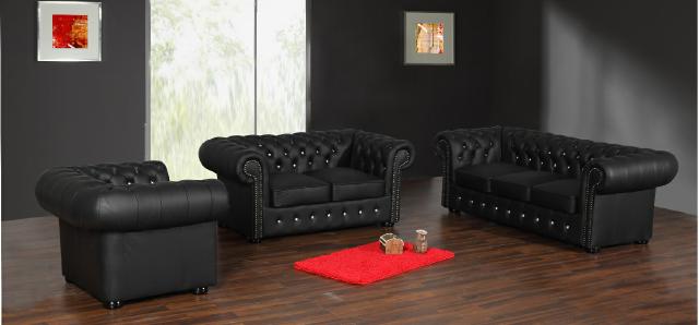 Chesterfield Sofagarnitur Sofa Couch Sitz 3+2+1 Garnitur Kristallsteine Sofort
