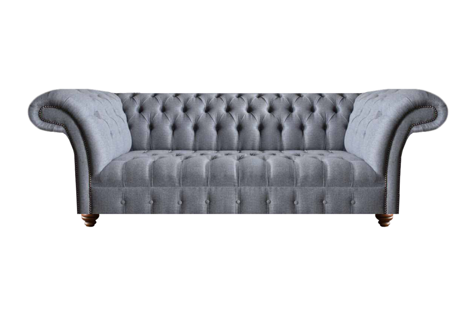 Modern Grau Sofa Dreisitzer Couch Polstermöbel Wohnzimmer Chesterfield