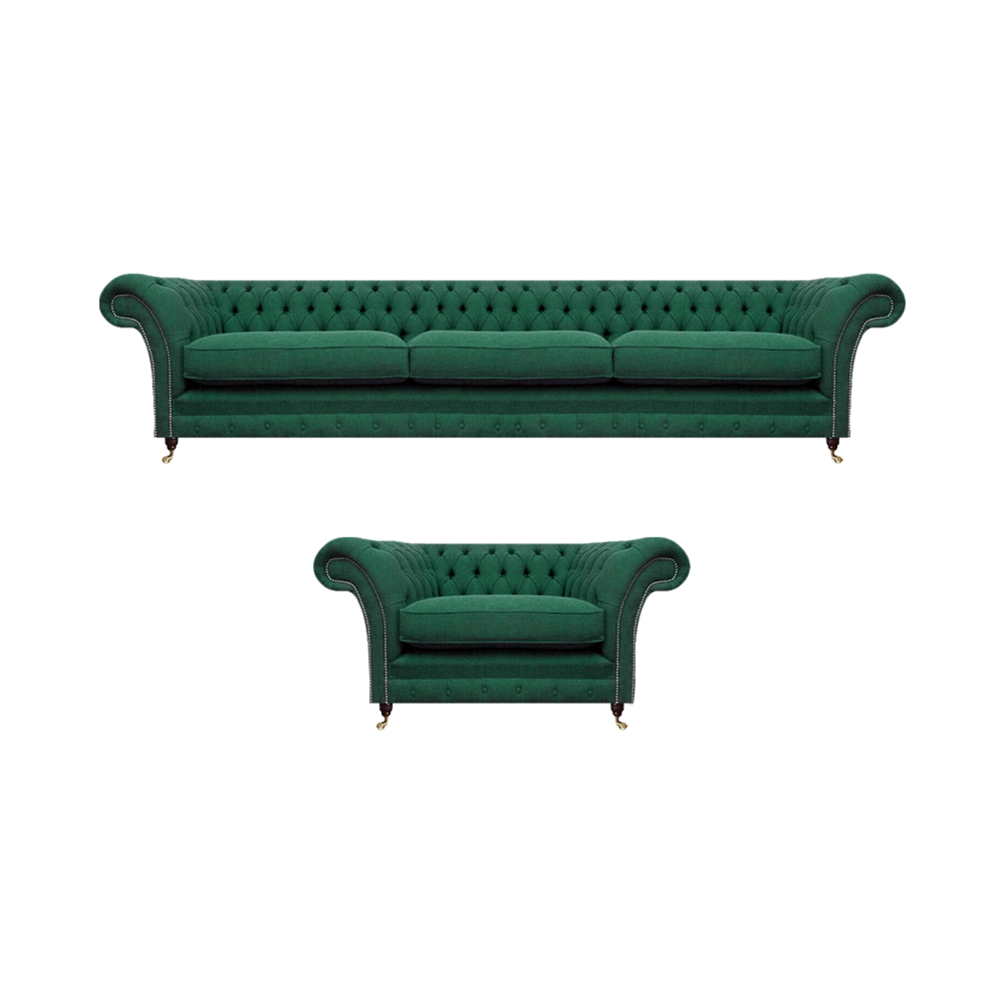 Luxus Textil Stoff Sofa Dreisitze Einrichtung Wohnzimmer Sessel Chesterfield