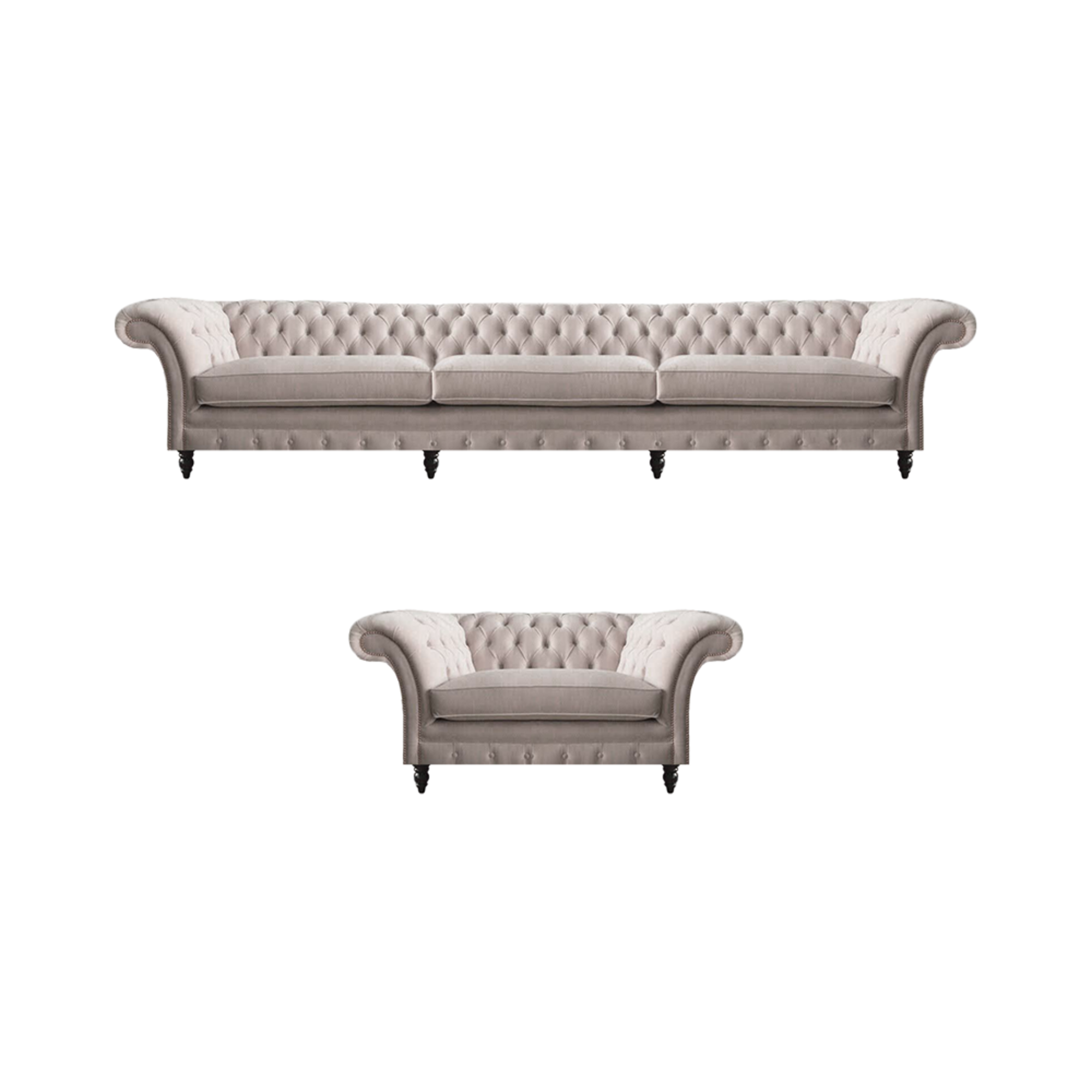 Polstermöbel Weiß Sofa Dreisitze Einrichtung Sessel Wohnzimmer Chesterfield