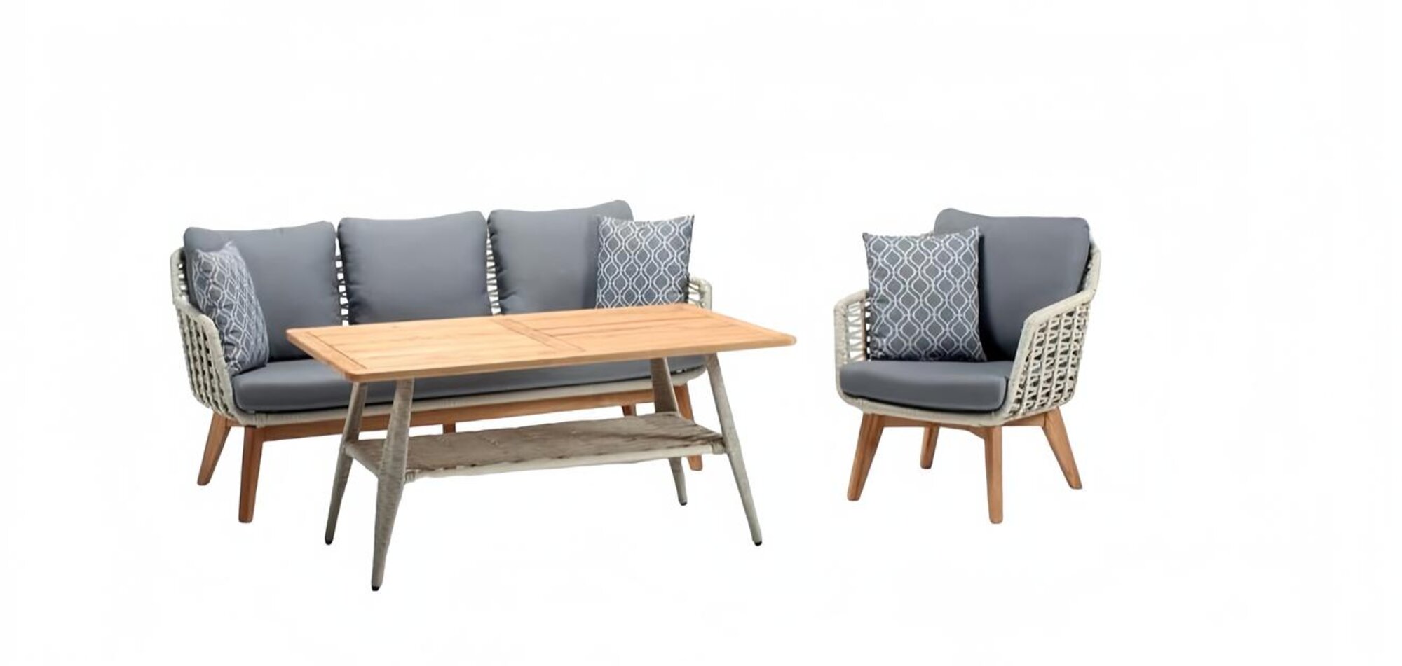 Sofagarnitur Rattanmöbel Gartenmöbel Terrasse Set Lounge Balkon Outdoor 3tlg.