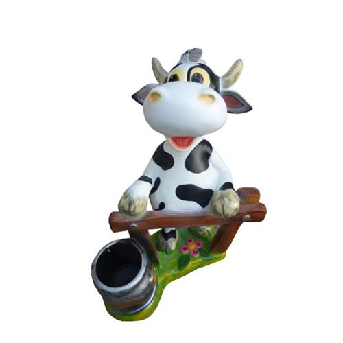 Comic Garten Figur Kuh Rind Kunststoff Skulptur Statuen Figuren Dekoration