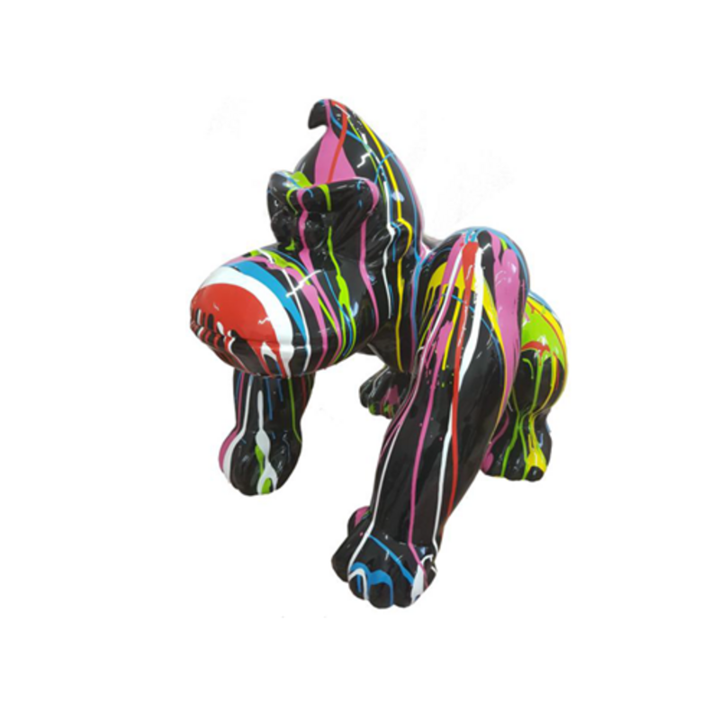 Modern Skulptur Gorilla aus Kunststoff Dekorative Figur Garten 70cm
