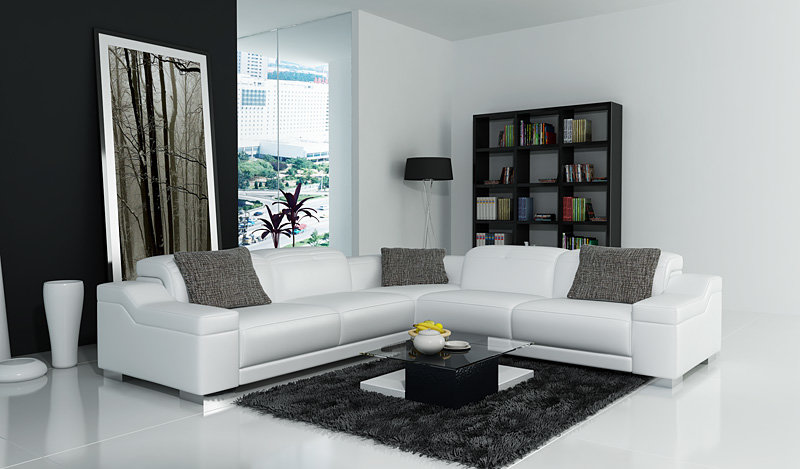 Ledersofa Sofa Couch Wohnlandschaft Ecksofa Modern Eck Garnitur Design