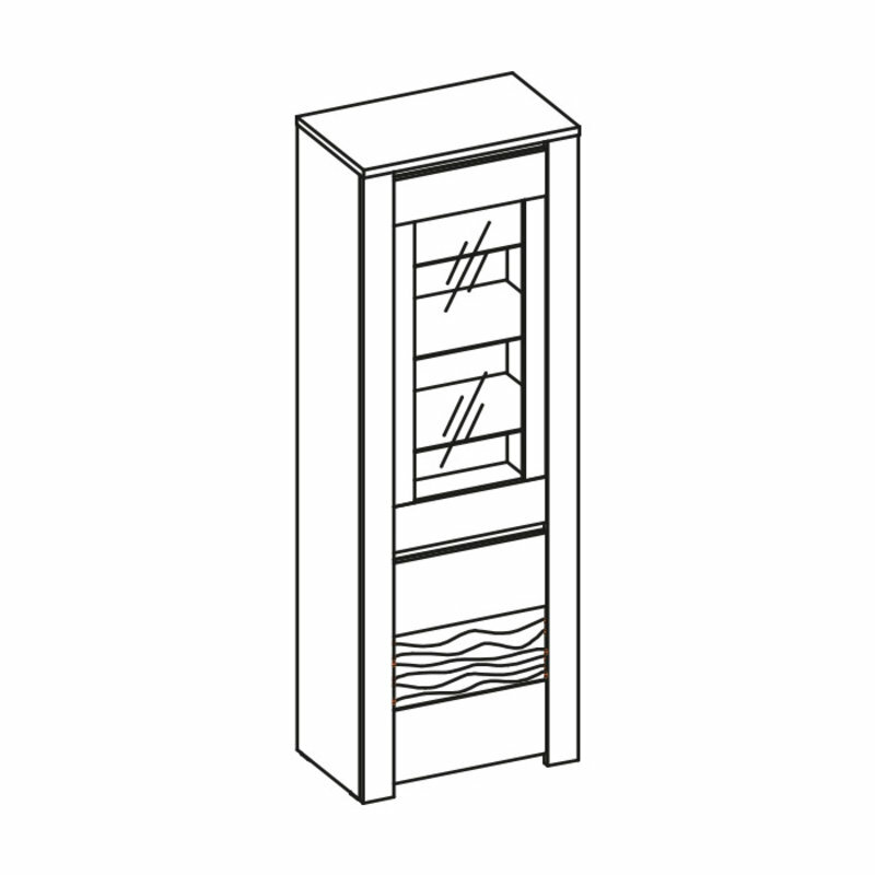 Modern Kommode Glasvitrine Kommoden Hochvitrinen Kommodenschrank Schrank