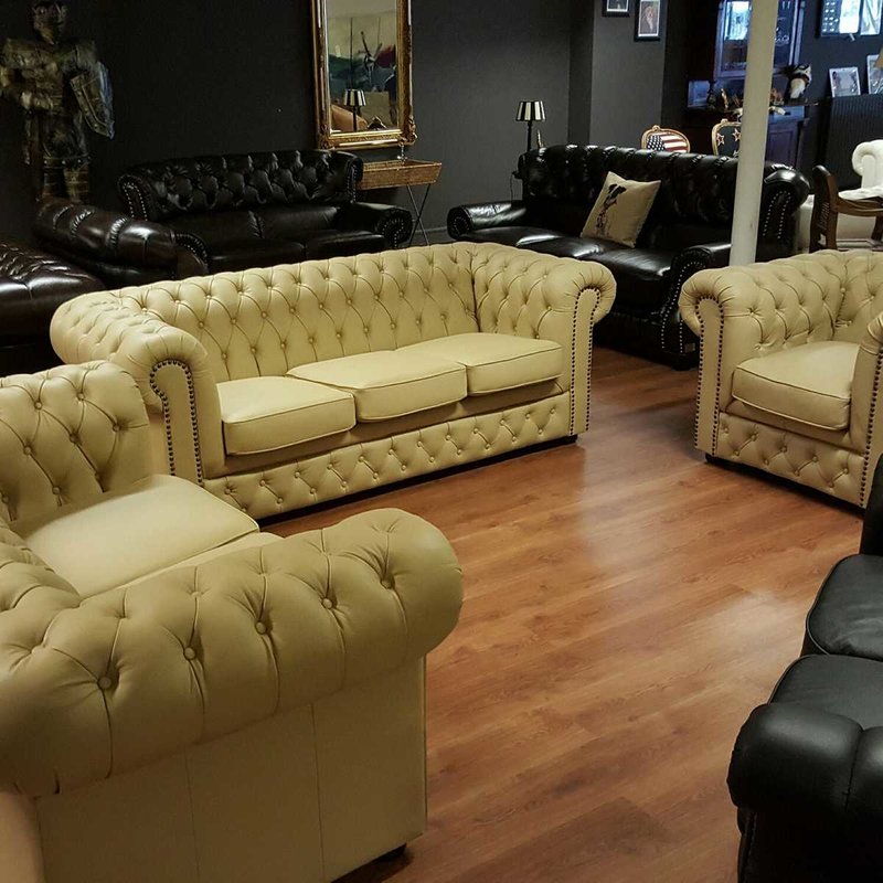 Chesterfield Sofagarnitur 3+2+1 Couch Sofa Polster Garnitur Italienische