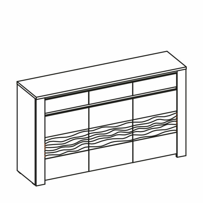 Sideboard Modern Holz Kommode Vitrine Kommoden Vitrinen Kommodenschrank