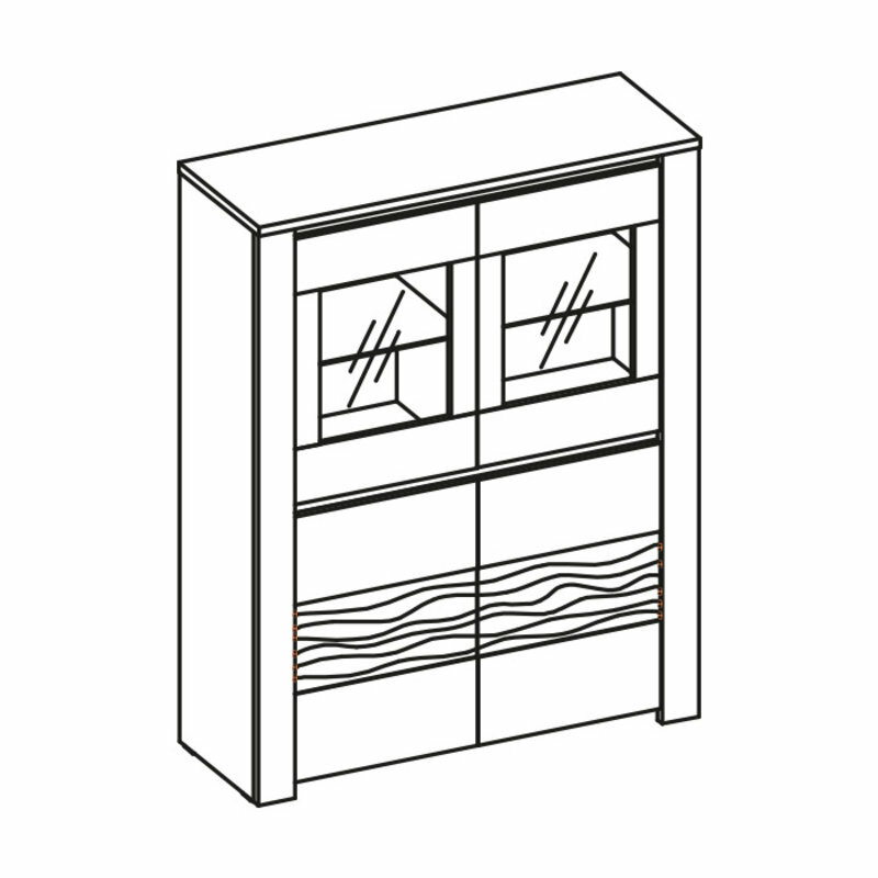 Vitrine Modern Design Kommode Holz Kommoden Vitrinen Kommodenschrank Schrank