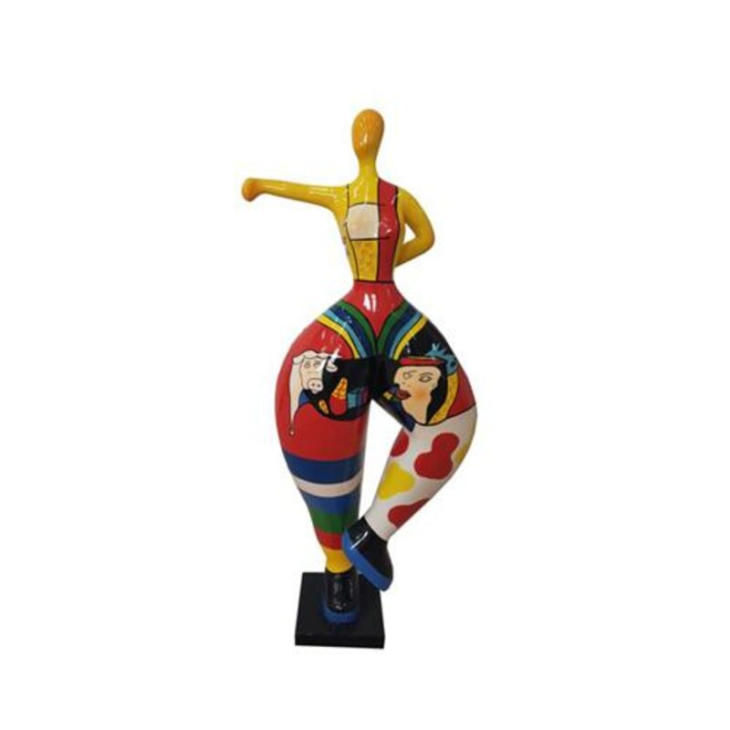 Abstrakte Figur Statue Bunt bemalte Statuen Skulpturen 132cm XXL