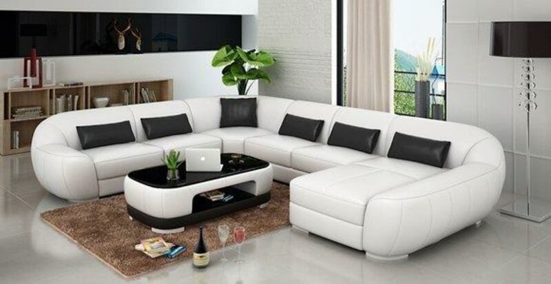 Modernes Designer Ecksofa Sofa Eck Couch Wohnlandschaft Sitz