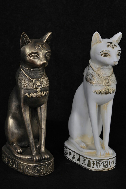 Design Ägyptische Katze Figur Statue Dekor Skulptur Figuren Skulpturen