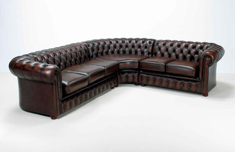 Chesterfield Ecksofa Eckcouch Designer Sofa Couch Vintage Samt