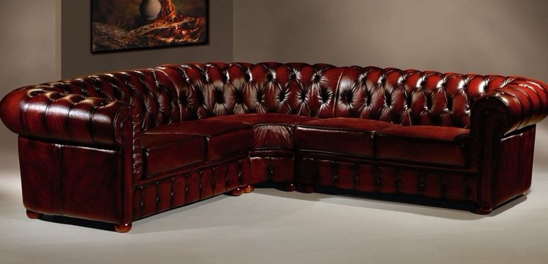 Chesterfield Eckcouch Ecksofa Designer Sofa Couch Samt Ledersofa