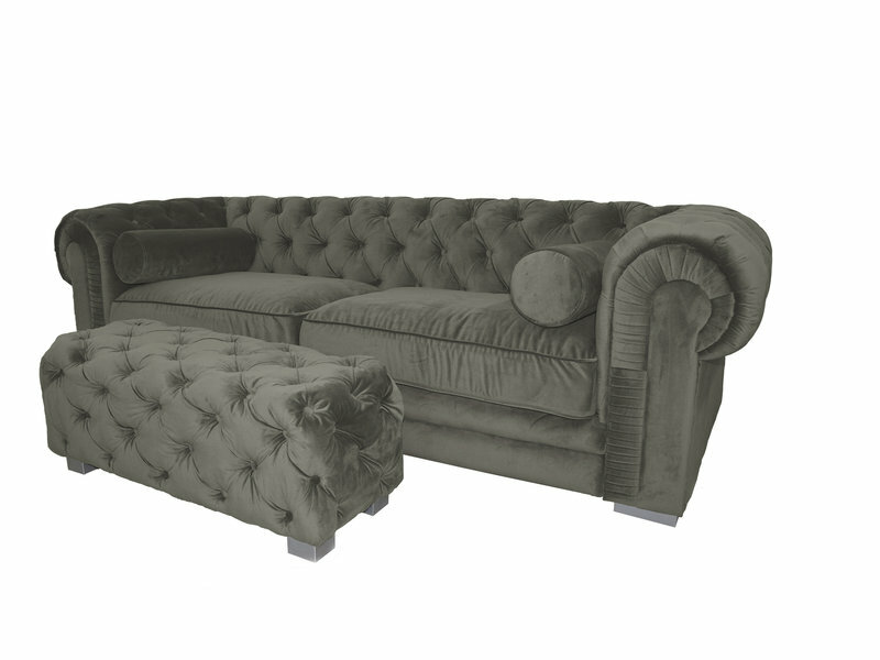 Chesterfield Sofa Polster Designer Couchen Sofas Grau Art deco Couch SLIII