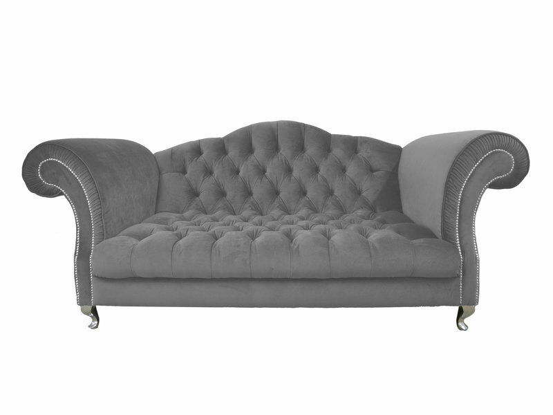 Chesterfield Sofa Polster Designer Couchen Sofas Klassisch Silber Couch SLIII