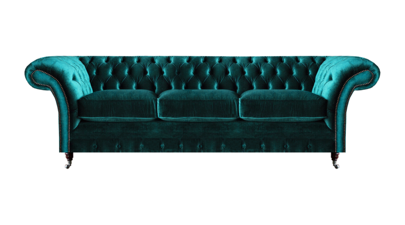 Wohnzimmer Grün Dreisitzer Sofa Couch Textil Möbel Polstersitz Möbel