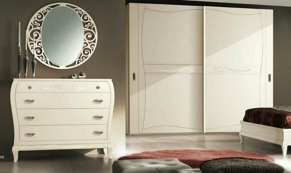 Kommode Spiegel Kommoden Schrank Regal Konsole Möbel Holzschrank Italy Set 2tlg.