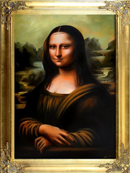 Mona Lisa Da Vinci Klassisches Gemälde Ölbild Bild Bilder Echt Holz