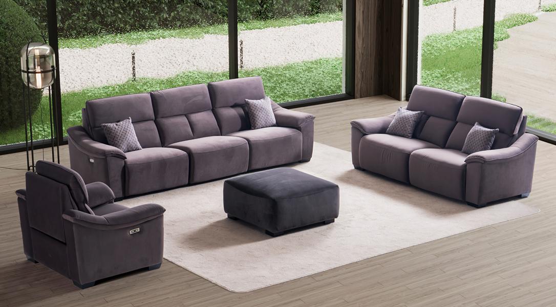 Wohnzimmer Sofagarnitur 3+2+1 Sitzer Sofa Sessel Gruppe Set 3tlg Grau Möbel Neu
