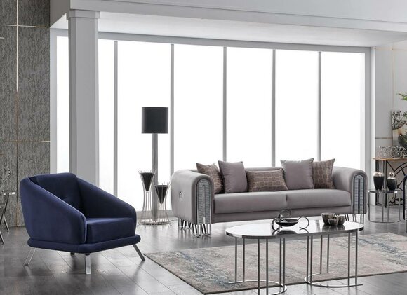 Design Möbel Wohnzimmer Set Sofagarnitur 3+1 Möbelset Couch Polster Garnitur
