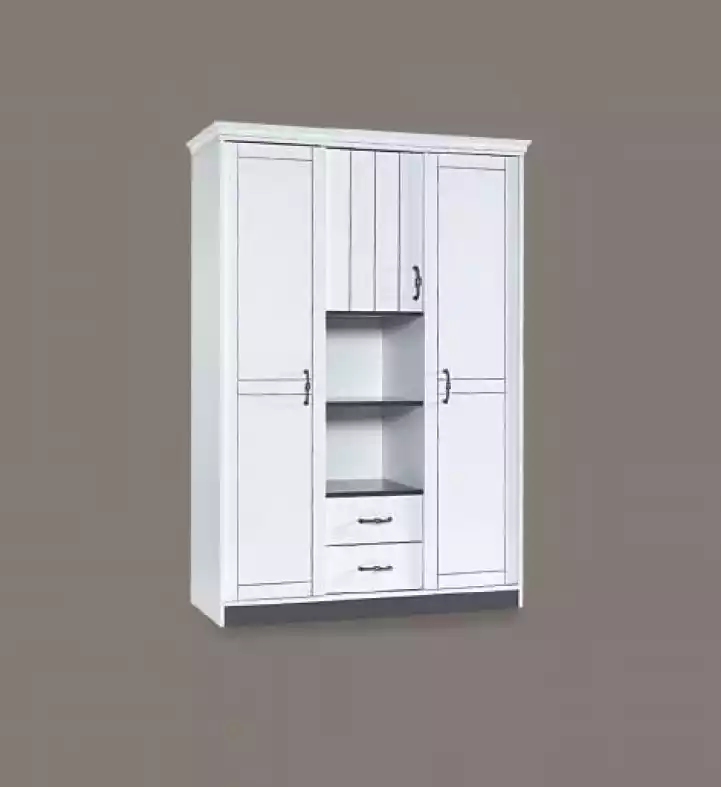Landhaus Kleiderschrank Schlafzimmer Möbel Holz Weiß Schrank Edle Schränke