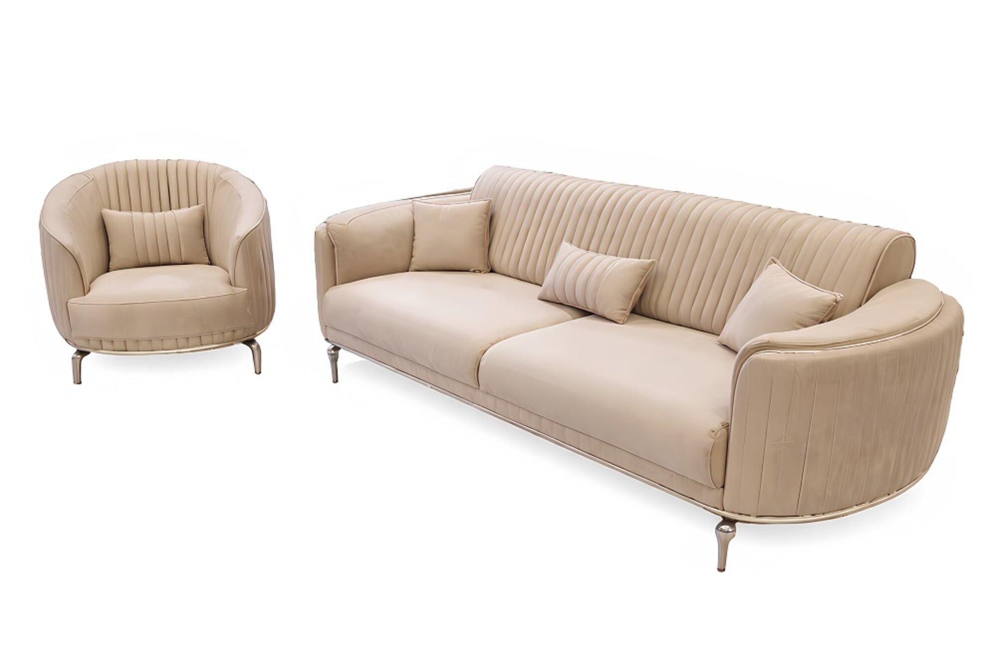 Sofagarnitur 3+1 Sitzer Set Design Sofa Polster Couchen Couch Modern Sofort