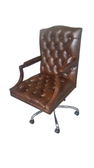 Chesterfield Bürostuhl Drehstuhl Büro Sessel Ledersessel KING