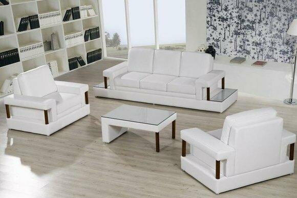 Sofagarnitur Couch Polster Sofa Set 3+1+1 Leder Couchen Sofas Komplett