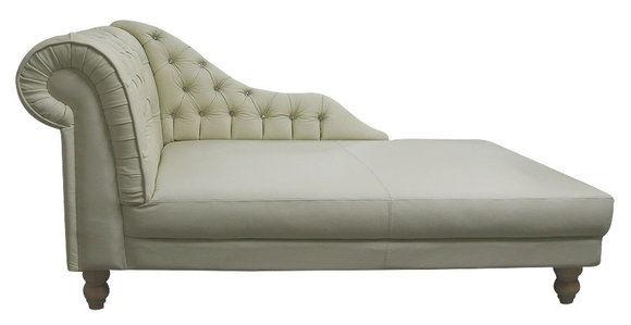 NAPOLEON Chesterfield Chaiselounge Liege Couch Sofa Ledersofa Textil