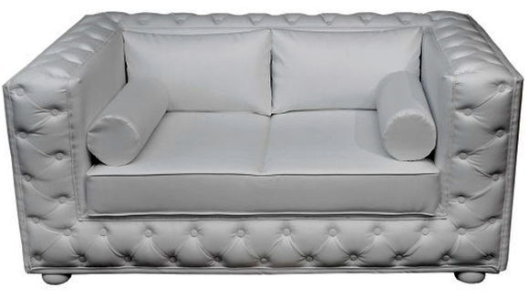 Chesterfield Couch Sofa Garnitur 3 Sitzer Polster Leder Sofas Couchen