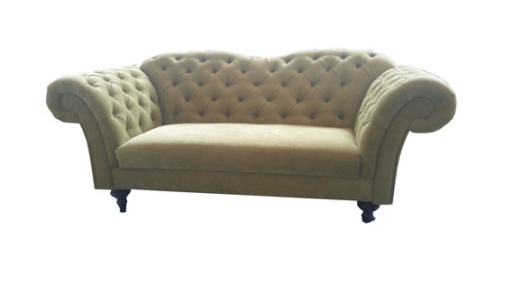 Chesterfield Samt Stoff Textil Sofa Couch Polster 3 Sitz Klassische