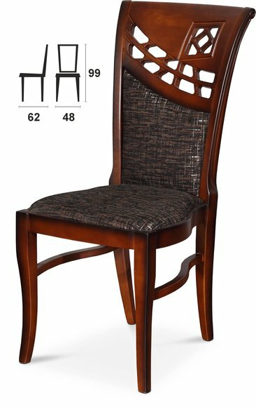 Echt Holzstuhl Stuhl Sitz Stoff Stühle MADE IN EU Sessel Esszimmer Büro