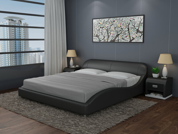 Design Leder Bett Luxus Polster Betten Doppel Modernes Ehe 140/160/180 LB8822