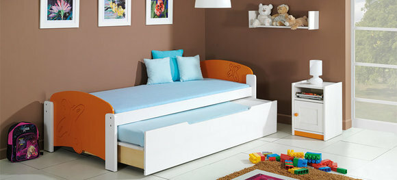 Bett mit Bettkasten Doppelbett 2 x Betten Stauraumbett Kinderbett Jugendbett