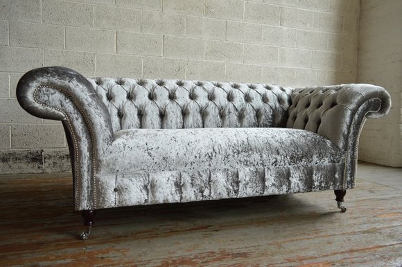 Design Chestefield Polster Textil Edle Klassische Wohnzimmer Couch