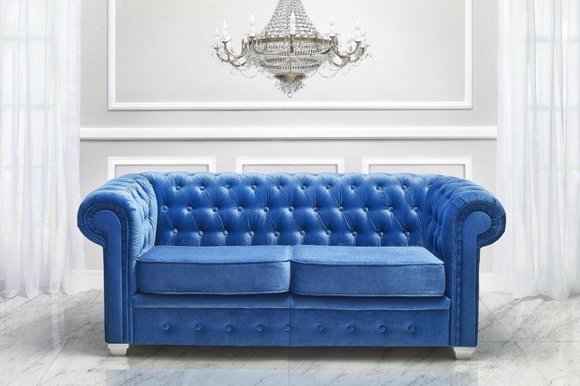 Chesterfield Design Luxus Polster Garnitur Sofa Couch Sitz Leder Textil