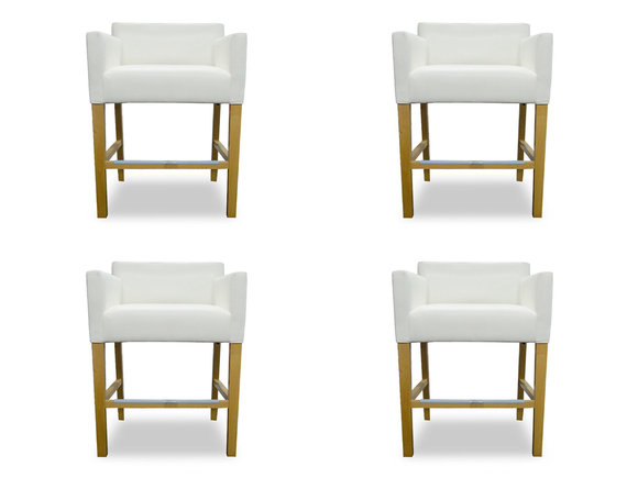 4x Bar Hocker Barhocker Tresen Bar Stuhl Set Stühle Polster Sitz Garnitur