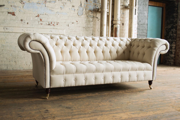 Chesterfield Design Luxus Polster Sofa Couch Sitz Dekor Garnitur Leder