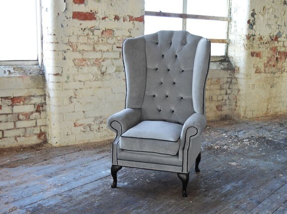 Ohrensessel Sessel Fernseh Chesterfield Design Polster Sofa Couch Textil