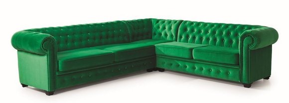 Chesterfield Couch Polster Sofas Klassischer Textil Schaffhau Ecksofa