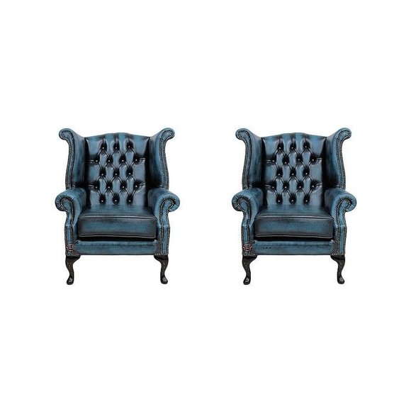 Ohrensessel Couch Ledersofa Textil Sofa Polster Fernseh Garnitur Sessel