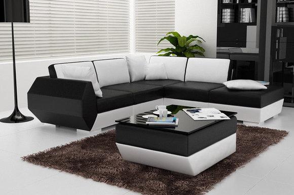 Ledersofa Couch Sofagarnitur Neu Ecksofa Eck Garnitur Dekor Modern Design