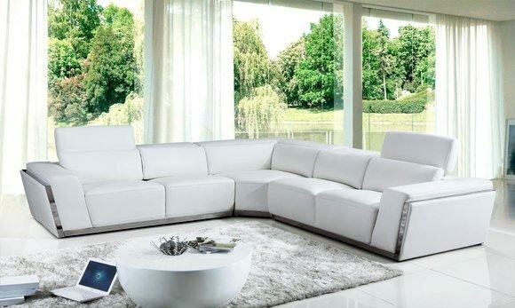 Multifunktions Garnitur Ledersofa Ecksofa Sitz Wohnzimmer Ecke Sofa