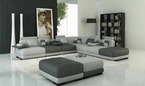 XXL Designer Wohnlandschaft Polster L Form Ecksofa Eck Garnitur Sofa