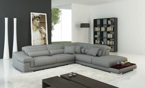 Verstellbare Leder Sitz Polster Eck Couch Sofa Garnitur L Form Sitz Ecke